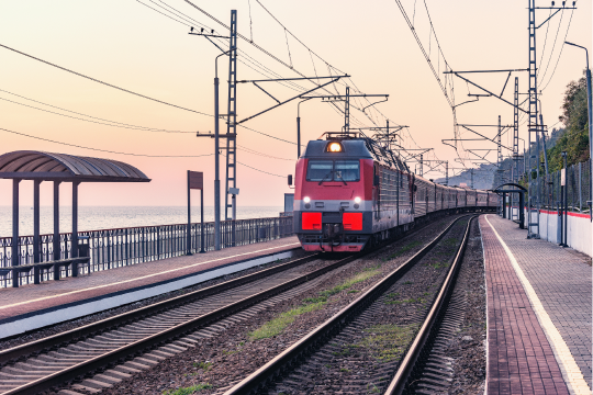 Detection of railway track crossing violators